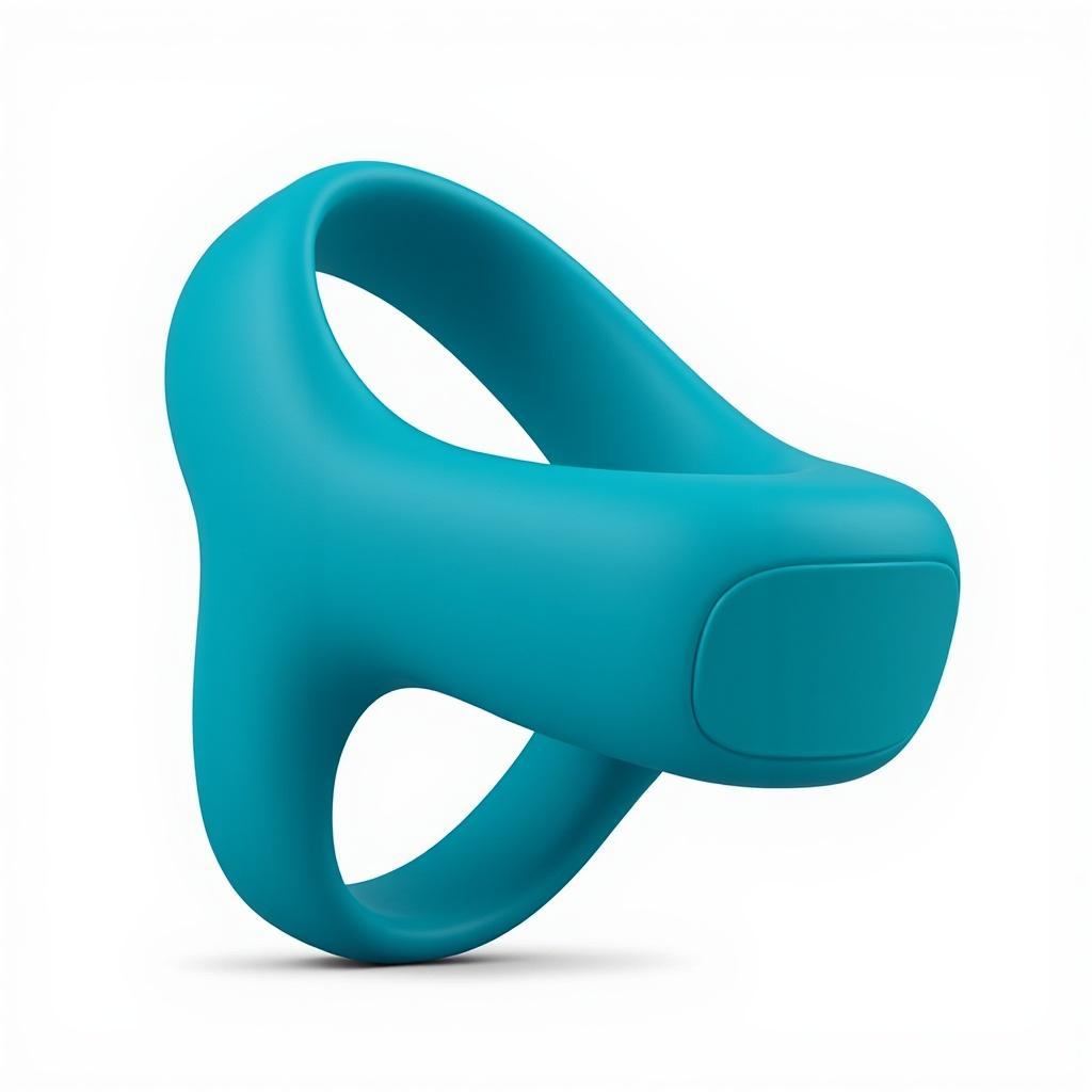 An abstract macro of a smooth teal silicone curve.