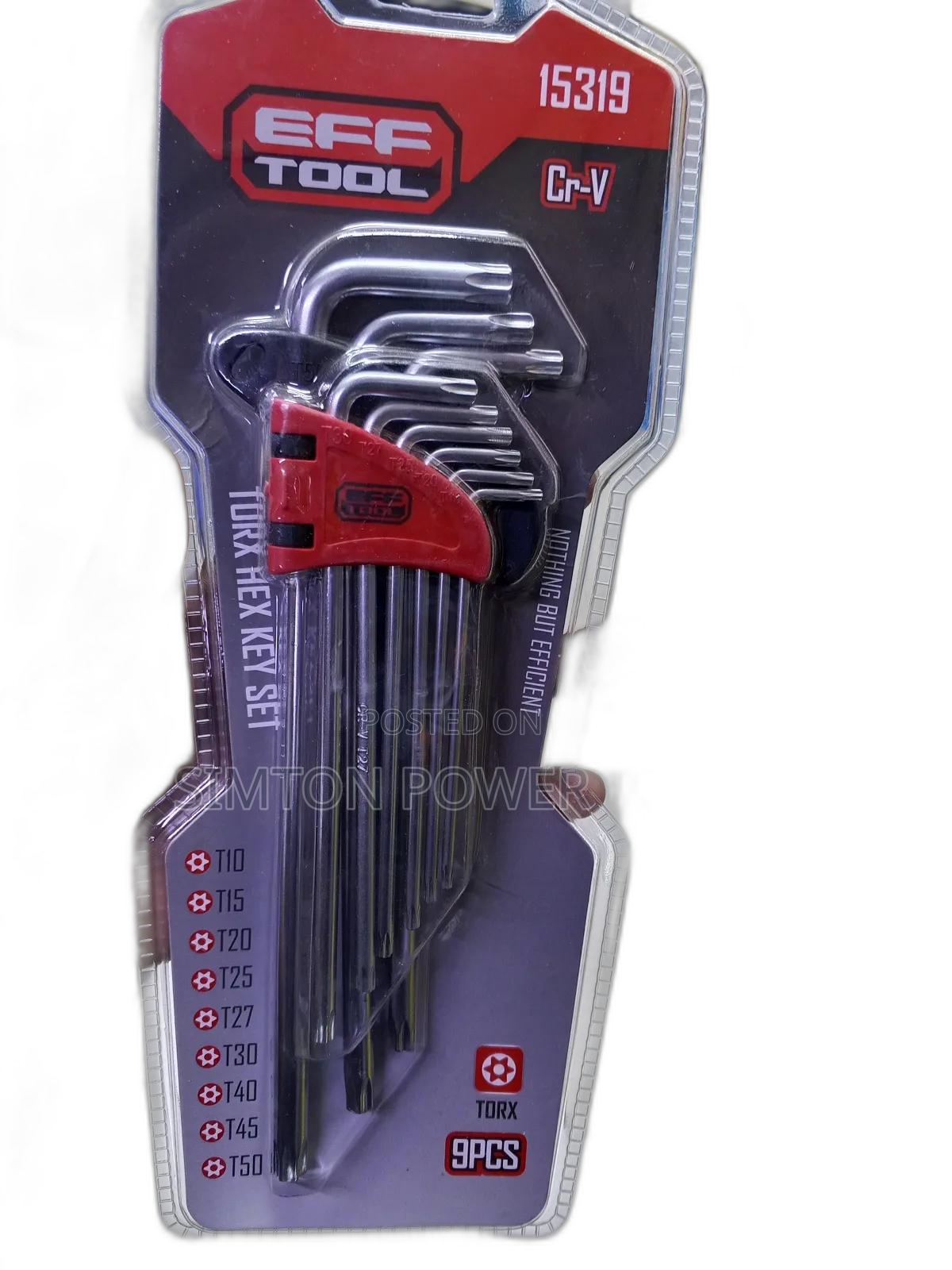 Quality Effort Tool 9pc Torx Hex Key Set