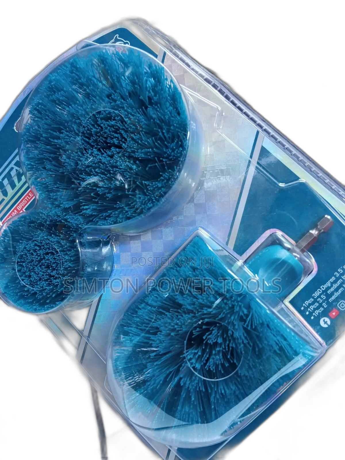 TOTAL Tools 3-Piece Power Scrubber Drill Brush Attachment Kit
