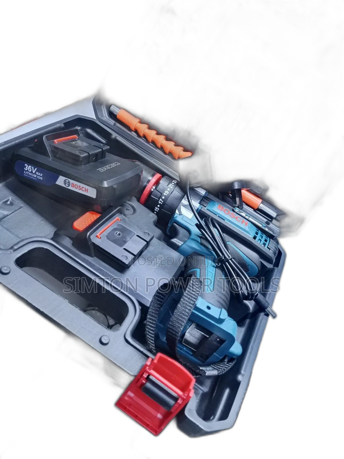 Bosch Rechargeable Drill 36V Cordless Drill and Accessories