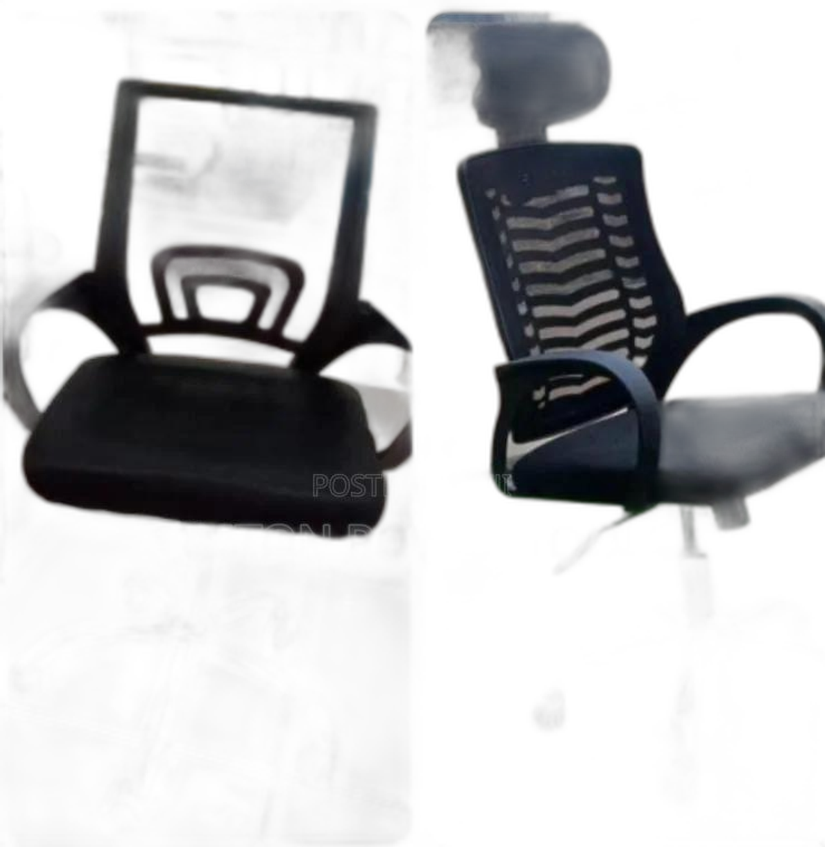 High-Back Ergonomic Secretarial Mesh Office Chair With Headrest,