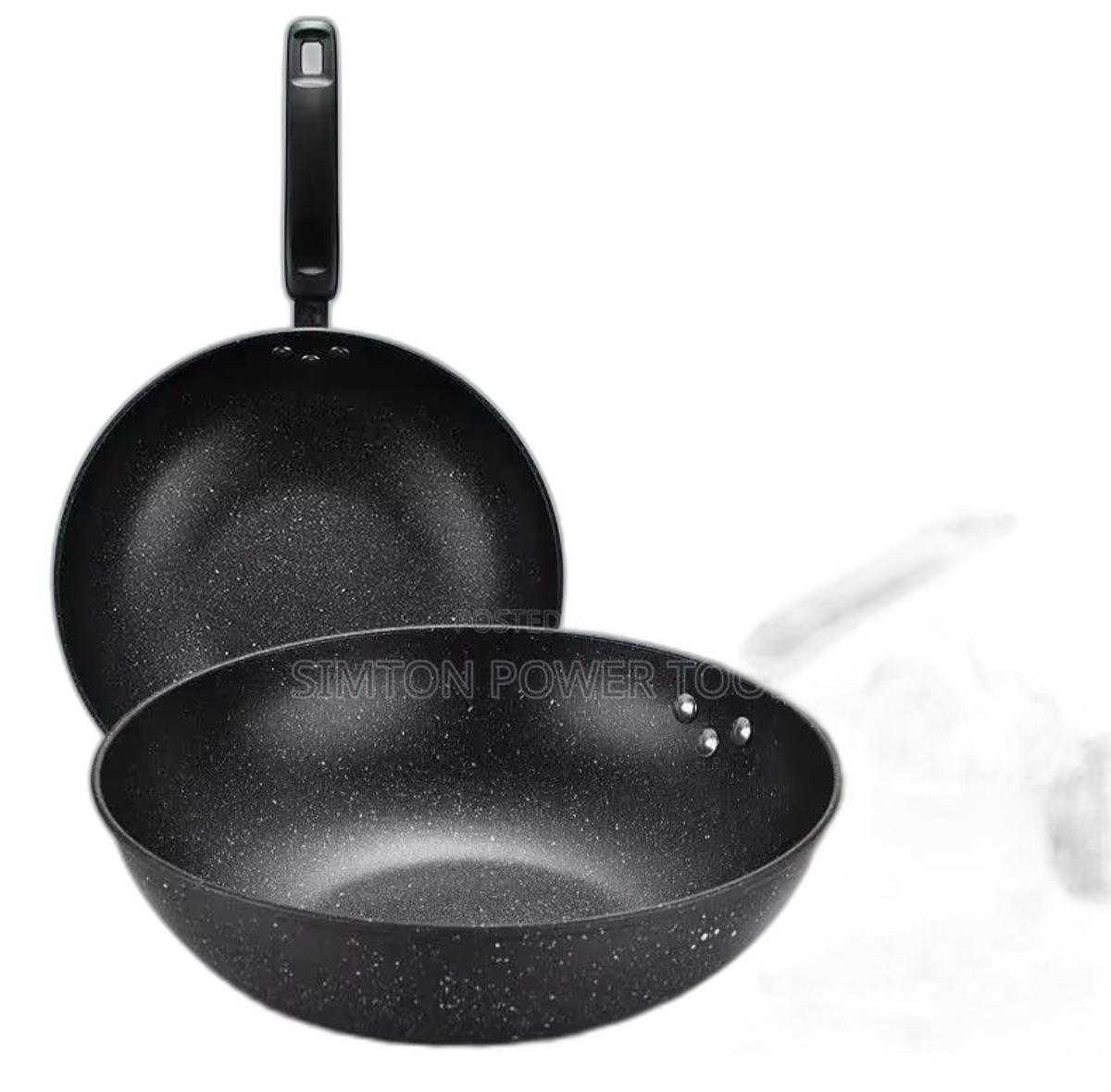 Non-Stick Granite Deep Frying Wok Pan With a Durable Granite