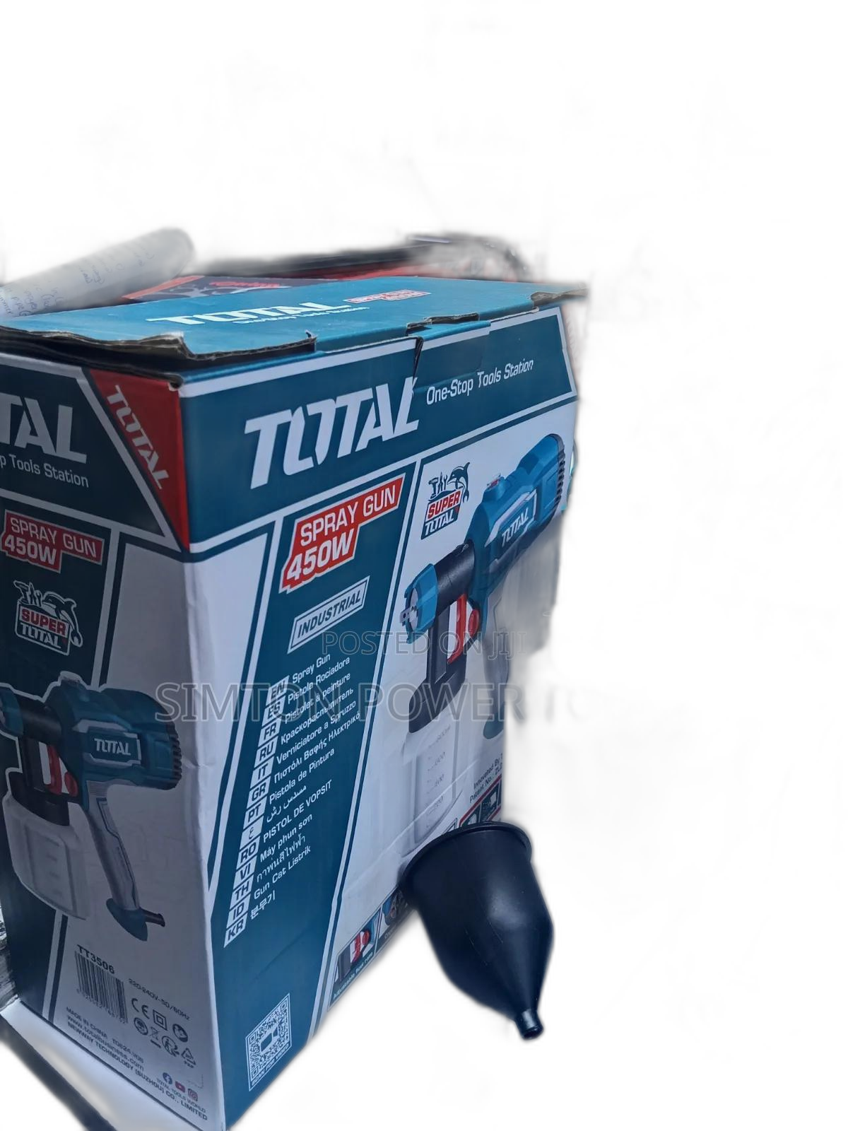 TOTAL 450W Industrial Electric Paint Spray Gun (Model: TT3506).