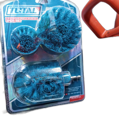 TOTAL Tools 3-Piece Power Scrubber Drill Brush Attachment Kit,.,.,.
