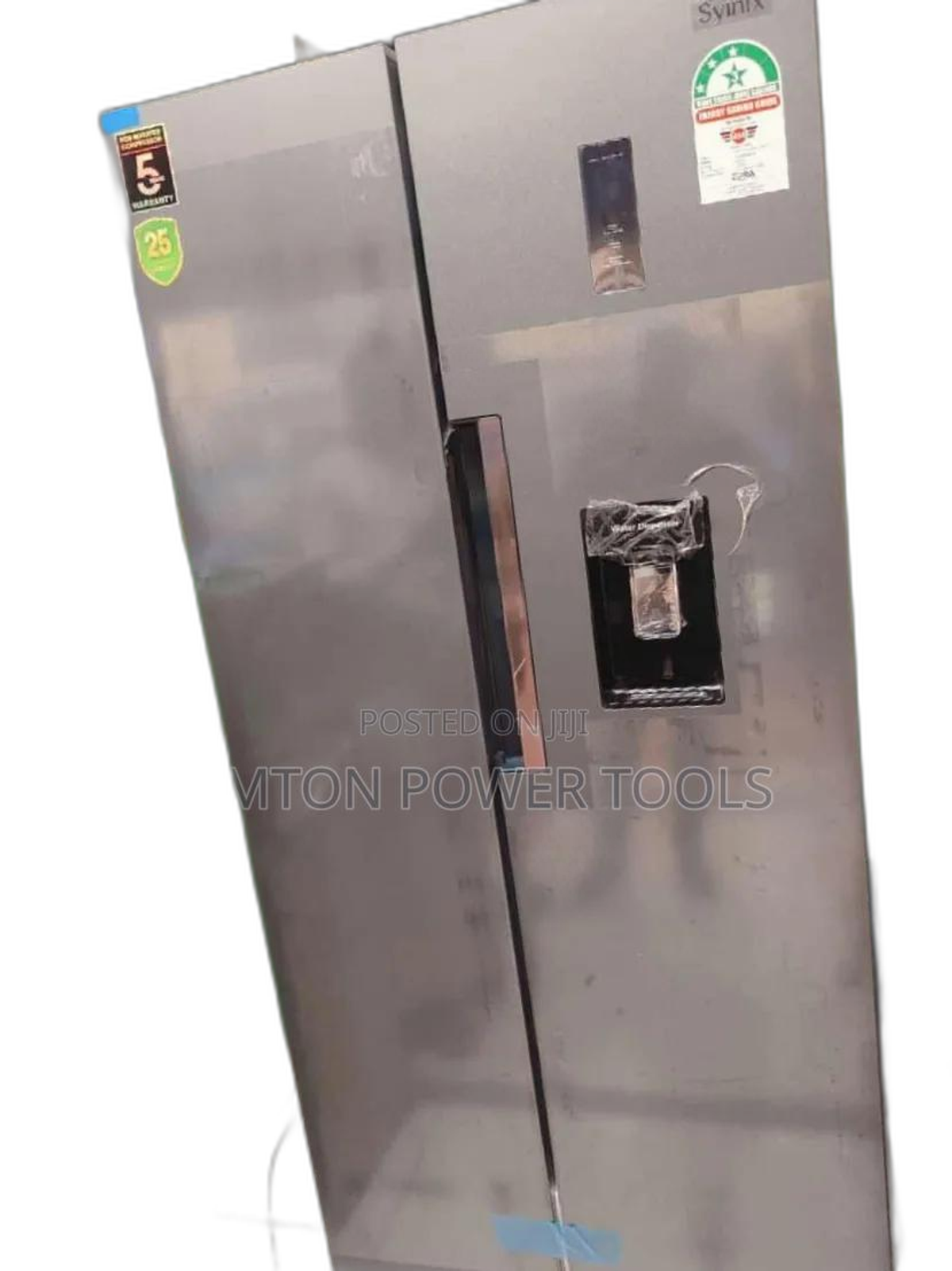 Syinix 460L No Frost Side by Side Fridge With Water Dispenser,