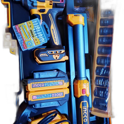 INGCO 20V Cordless Brushless Impact Wrench Combo Kit