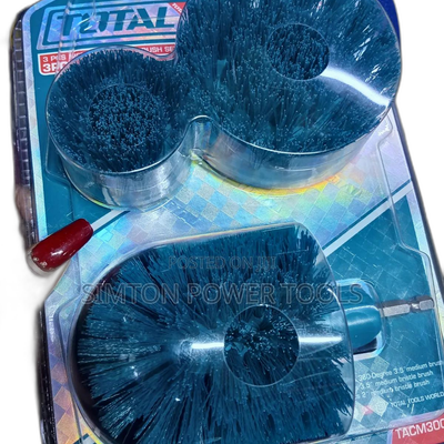 TOTAL Tools 3-Piece Power Scrubber Drill Brush Attachment Kit