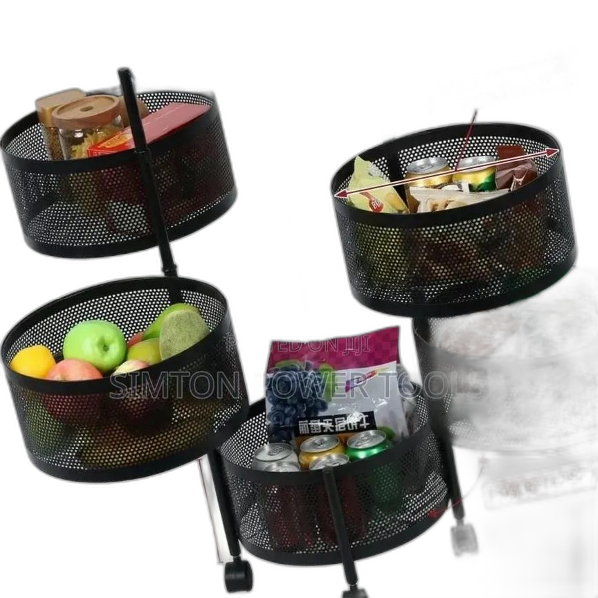 Storage Rack 5-Layer Round Multipurpose Storage