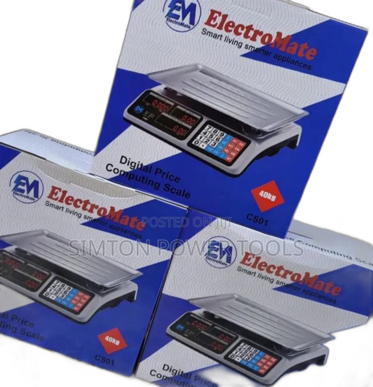 ElectroMate CS01 40kg Armless Digital Weighing Scale Machine,