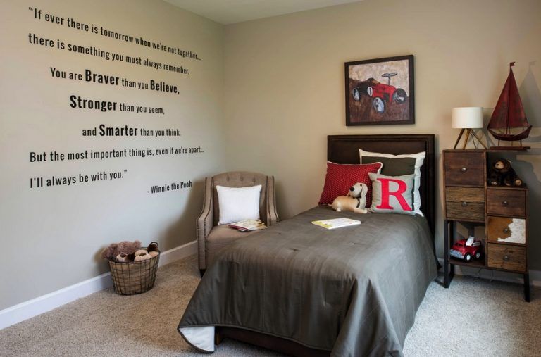 Featured wall quote bedroom