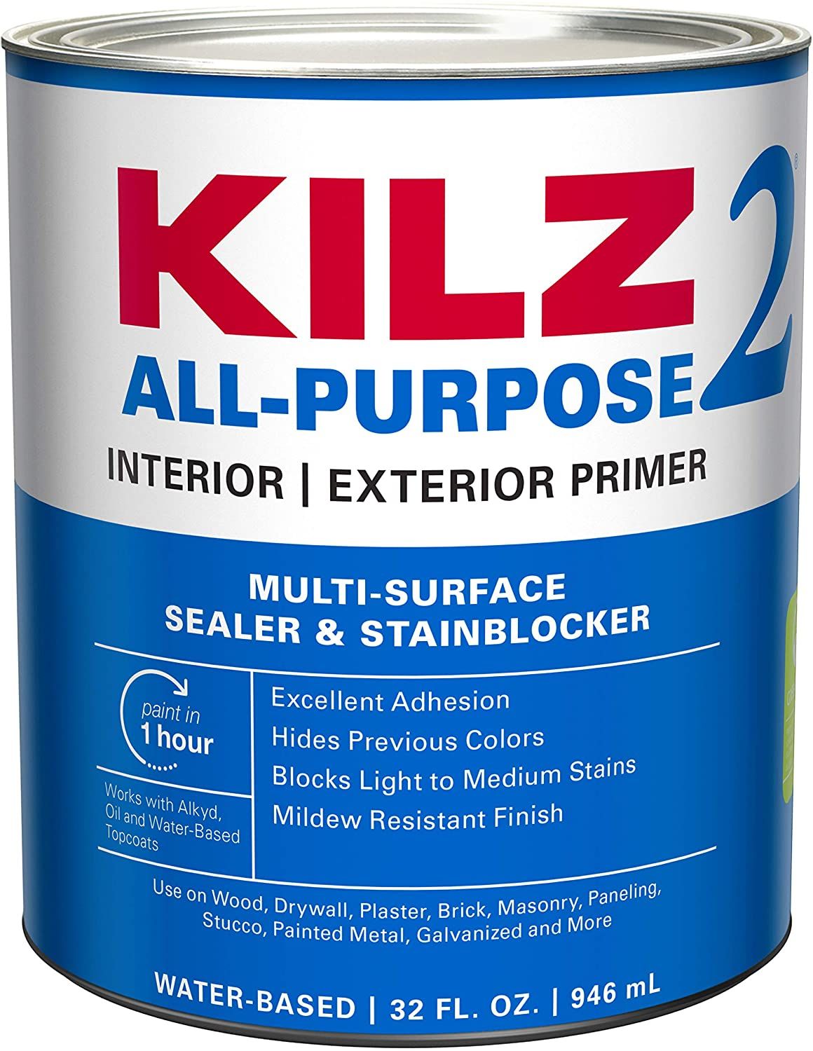 KILZ 2 All-Purpose Interior/Exterior Primer Can