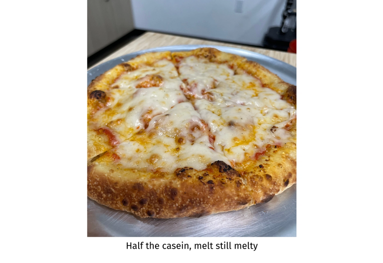 Less animal-free casein, same melt
