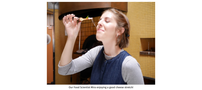 Mira and cheese stretch!