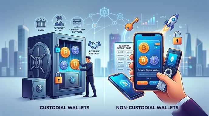 Screenshot of Custodial vs. Non-Custodial Wallets: Leitfaden für Anfänger