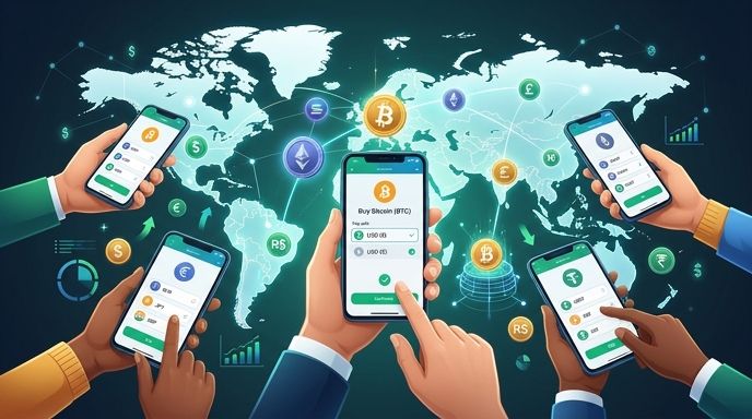 Screenshot of Krypto in Ihrer Landeswährung kaufen: Ein globaler Leitfaden