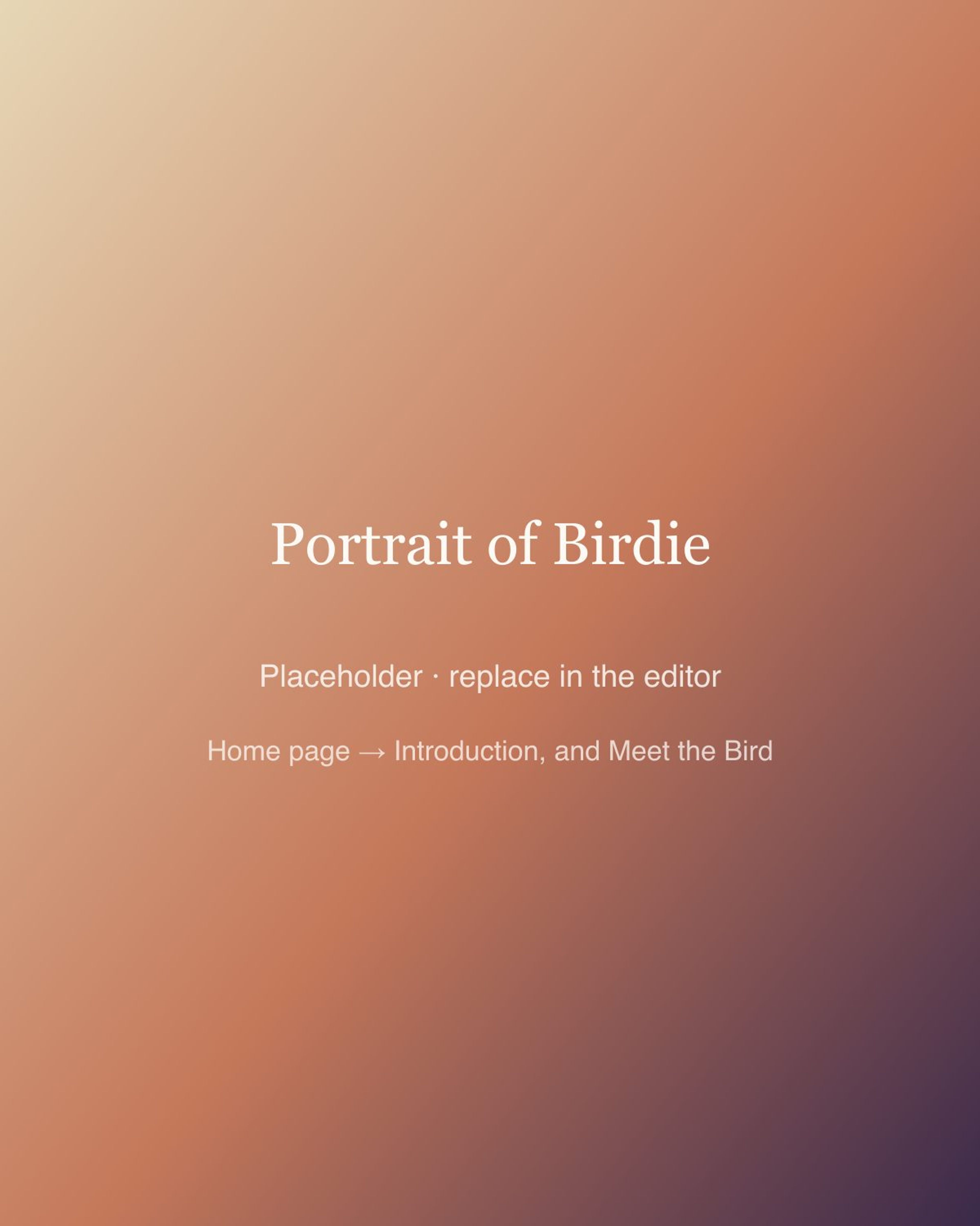 Portrait of Birdie