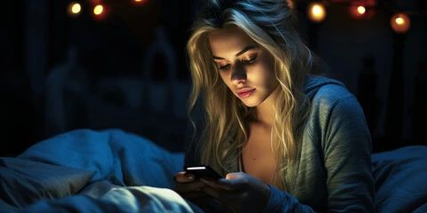 mulher escrevendo mensagem