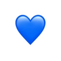 emoji coração azul