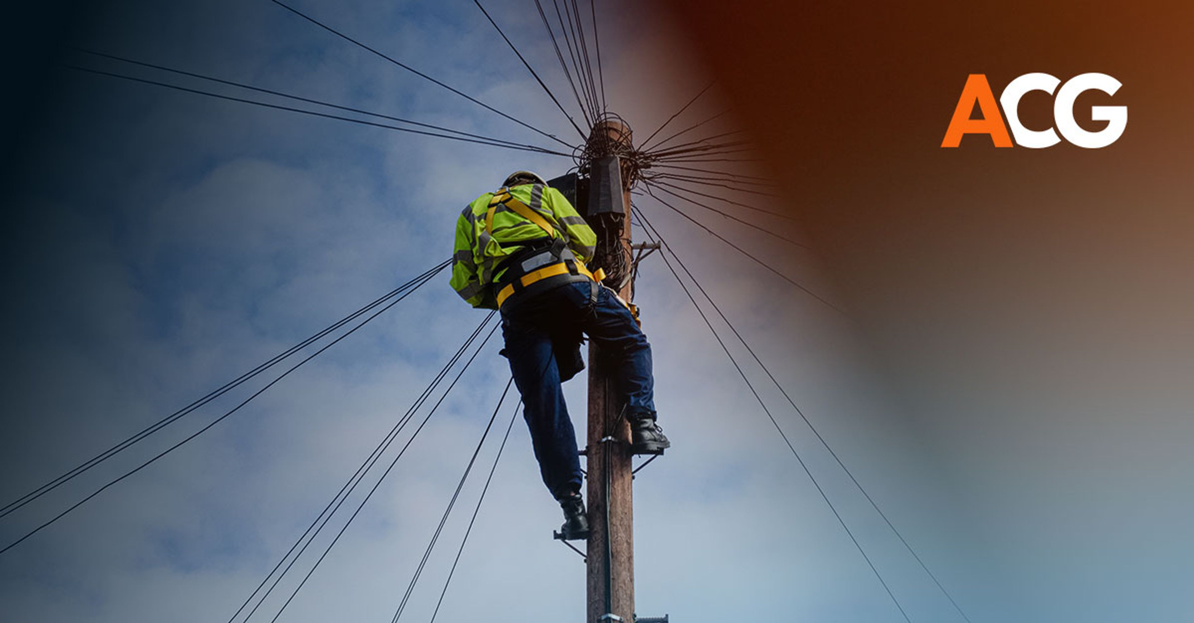 Technician on pole