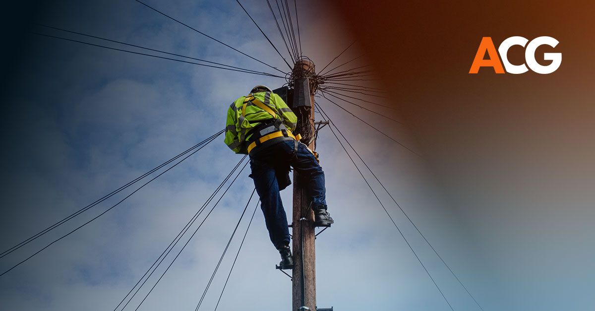 Technician on pole