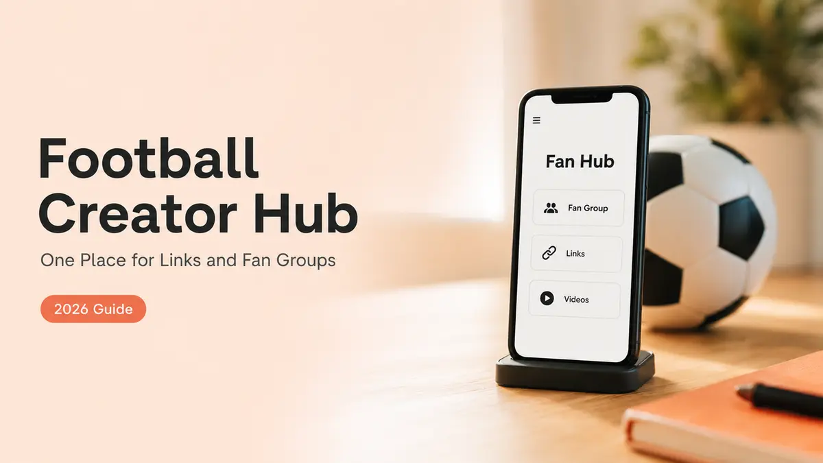 Discover the 2026 guide to building a football creator hub, centralizing your links and fan groups on one platform.