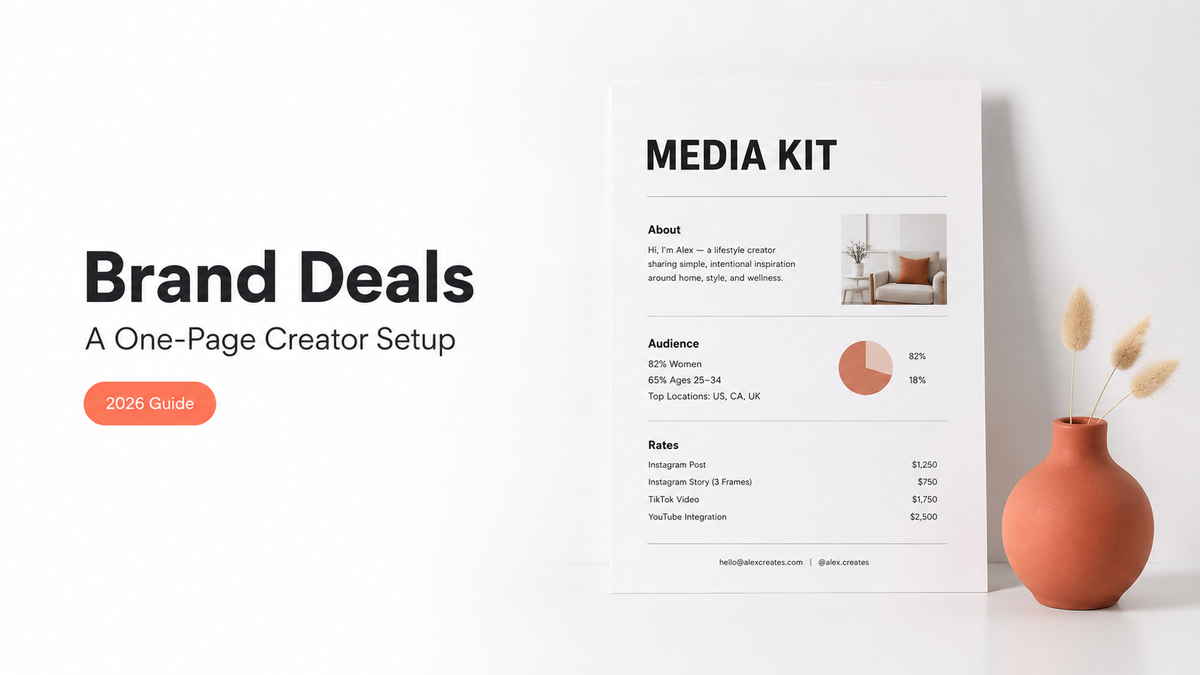 Discover how to build a one-page media kit to secure brand deals for content creators quickly and easily in 2026.