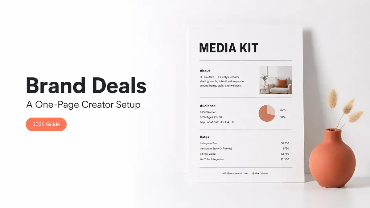 Discover how to build a one-page media kit to secure brand deals for content creators quickly and easily in 2026.
