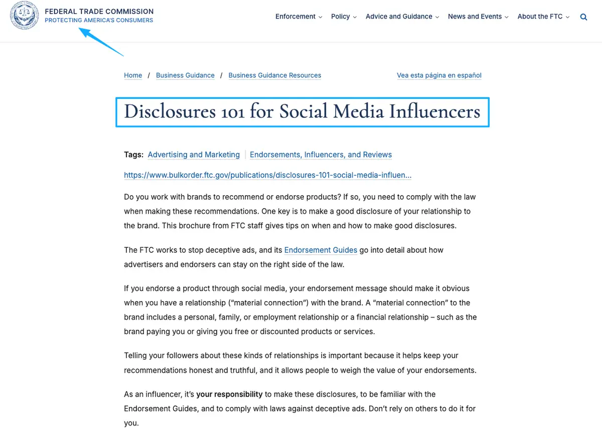 Understand essential FTC disclosure guidelines for influencers to keep your football creator hub legally compliant.