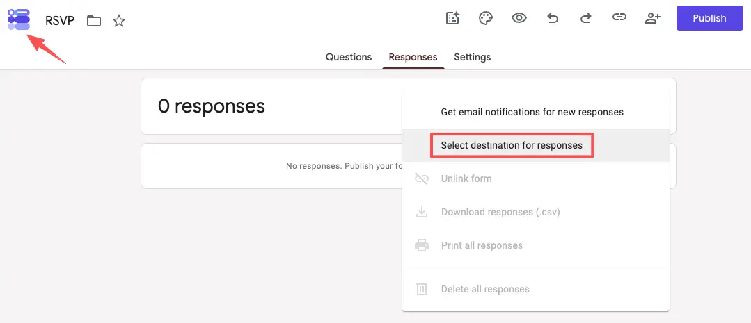 Learn how to select a spreadsheet destination to seamlessly organize data submissions from your lead form template.