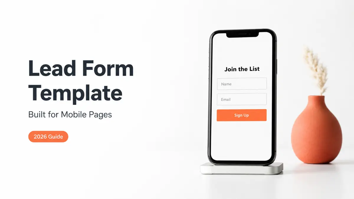 Discover our 2026 mobile lead form template designed to help you capture emails and boost conversions on your website.