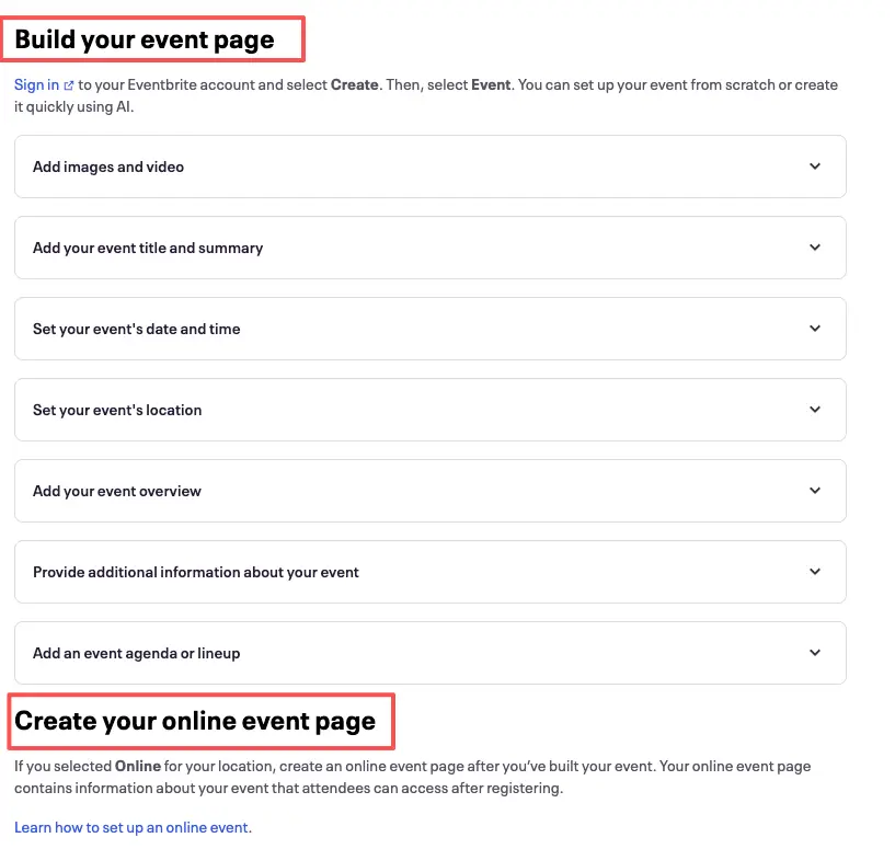 Creating and customizing an online event rsvp form page using Eventbrite's built-in tools for seamless event management.
