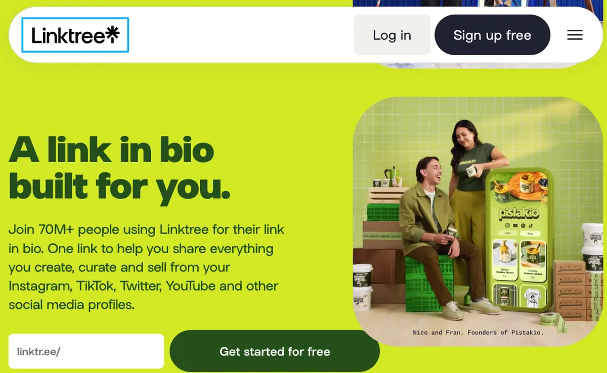 Analyzing the Linktree homepage features in this comprehensive Milkshake vs Linktree comparison for social media.