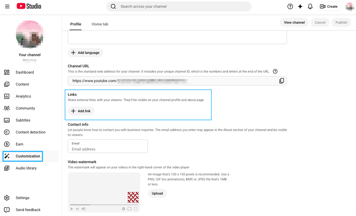 Optimize your YouTube Studio profile with custom links to negotiate brand deals for content creators effectively.