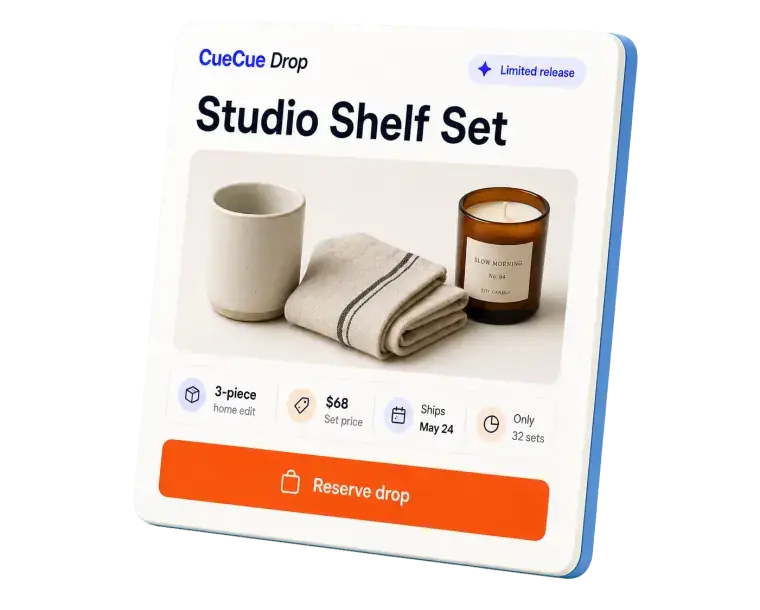 Sell limited edition product drops directly through the best link in bio for creators to maximize your sales revenue.