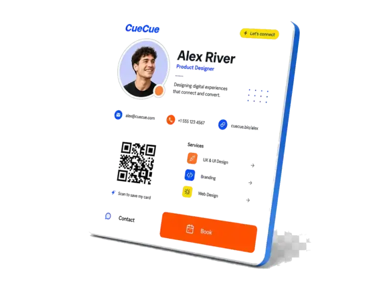 Digital realtor business card ideas utilizing smart interactive profiles, booking links, and custom QR codes.