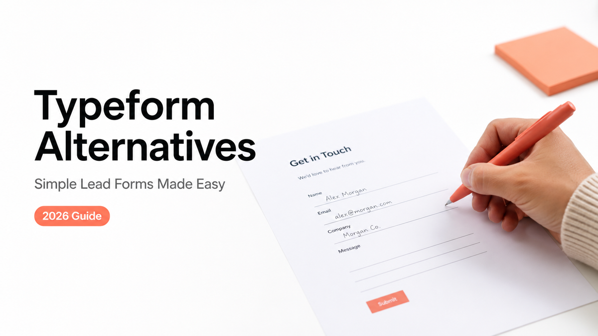 Explore top typeform alternatives in our 2026 guide, featuring simple lead forms to capture user data effectively.