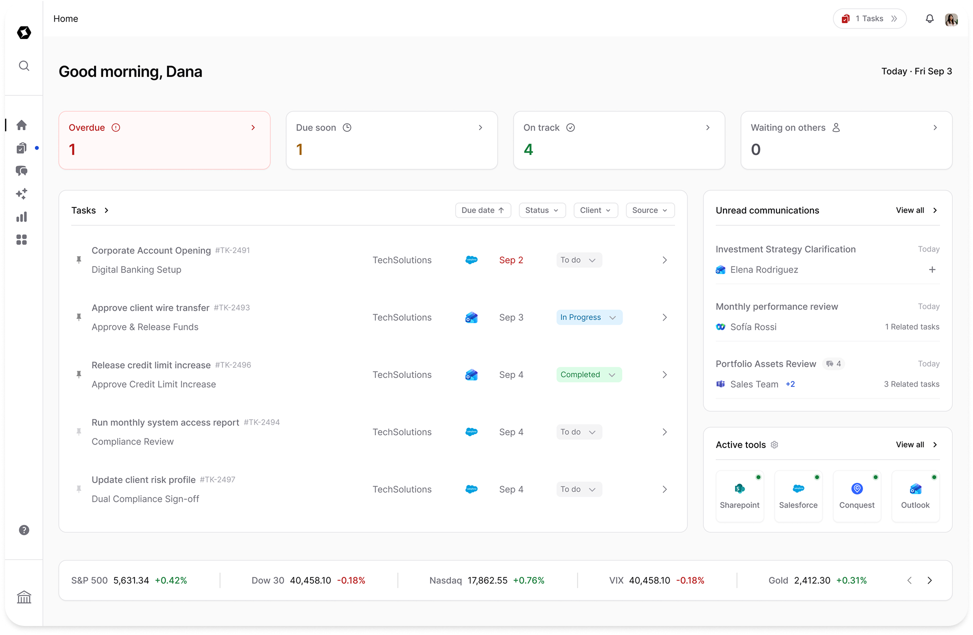 Orkestra dashboard