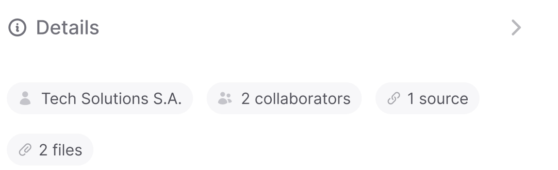 Task details showing client, collaborators, source and files