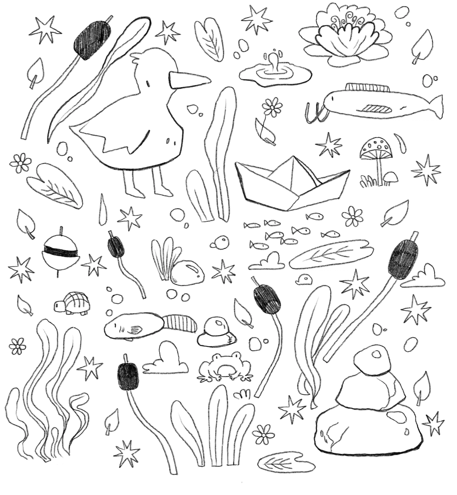 Il-sasso-nello-stagno-digital-drawing-2023
