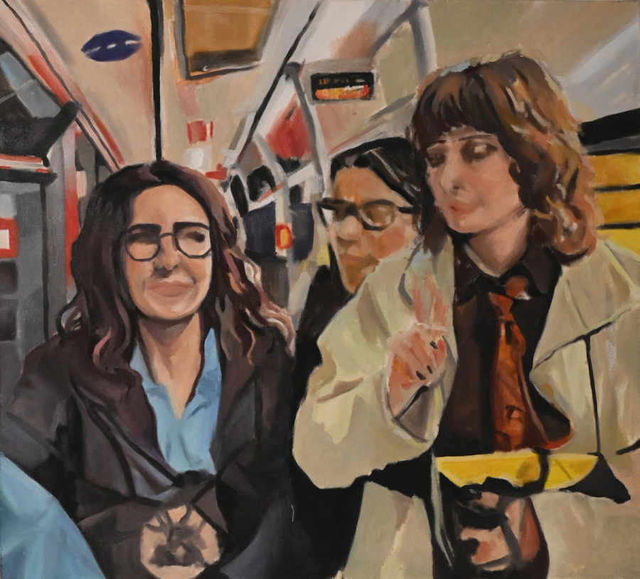 Senza titolo, acrilico e olio su tela, 90x90, 2025
