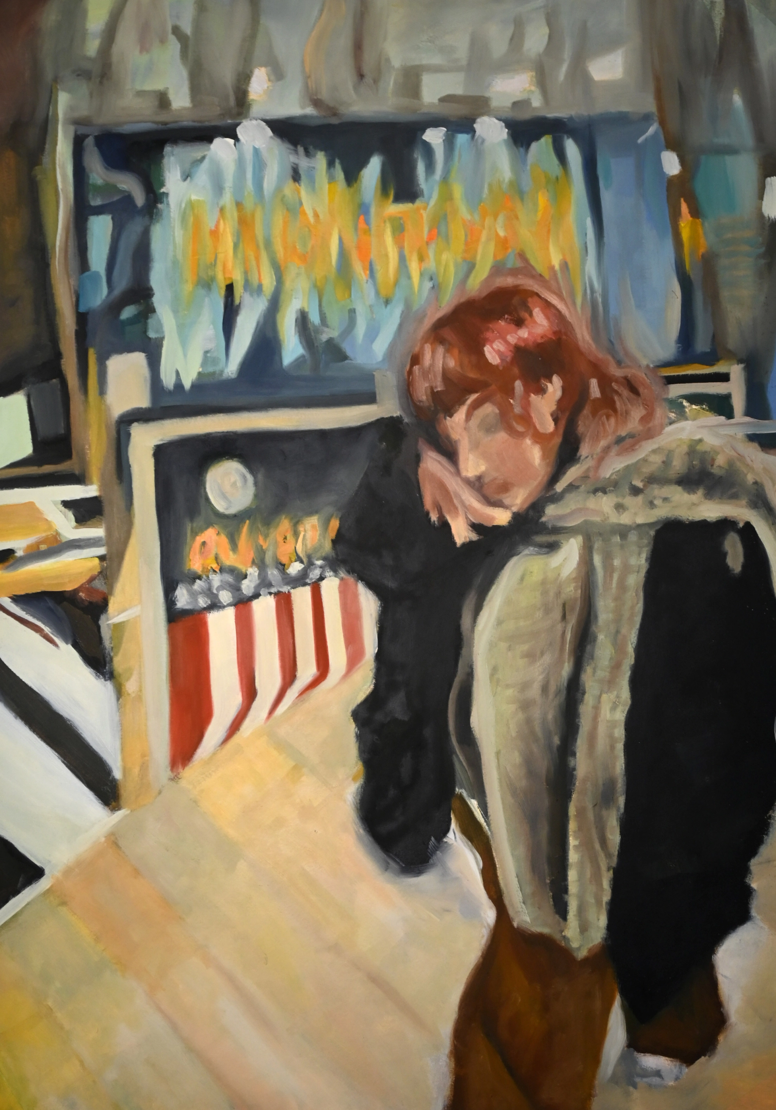 Senza titolo, olio su carta, 50x70, 2023