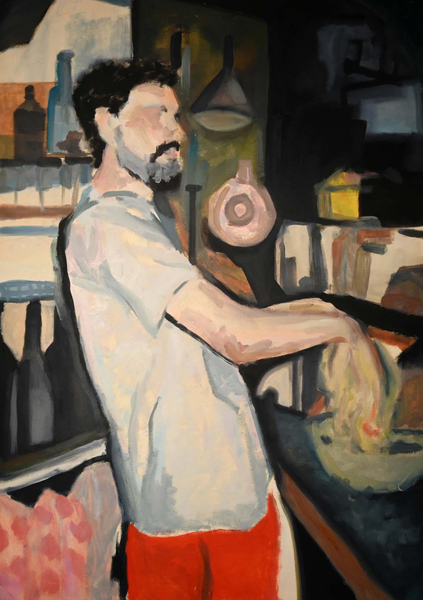 Senza titolo, olio su carta, 50x70, 2023