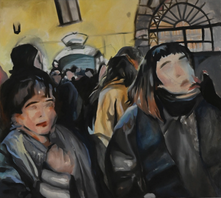 Sangiovanni, acrilico e olio su tela, 90x90, 2025