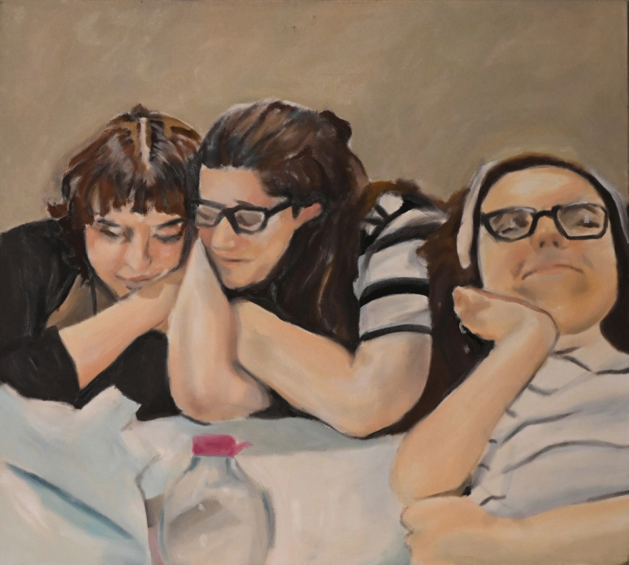 Senza titolo, acrilico e olio su tela, 90x90, 2025