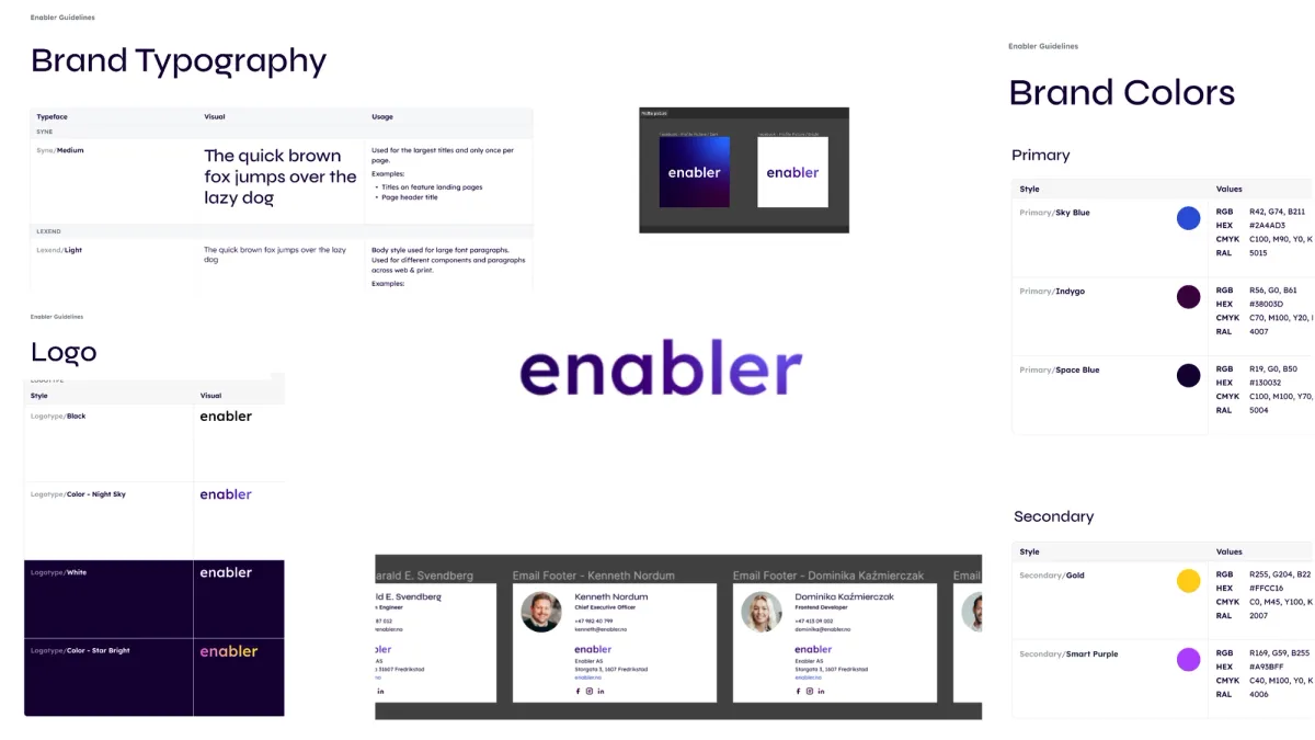Enabler Brand Guidelines and Elements in Figma
