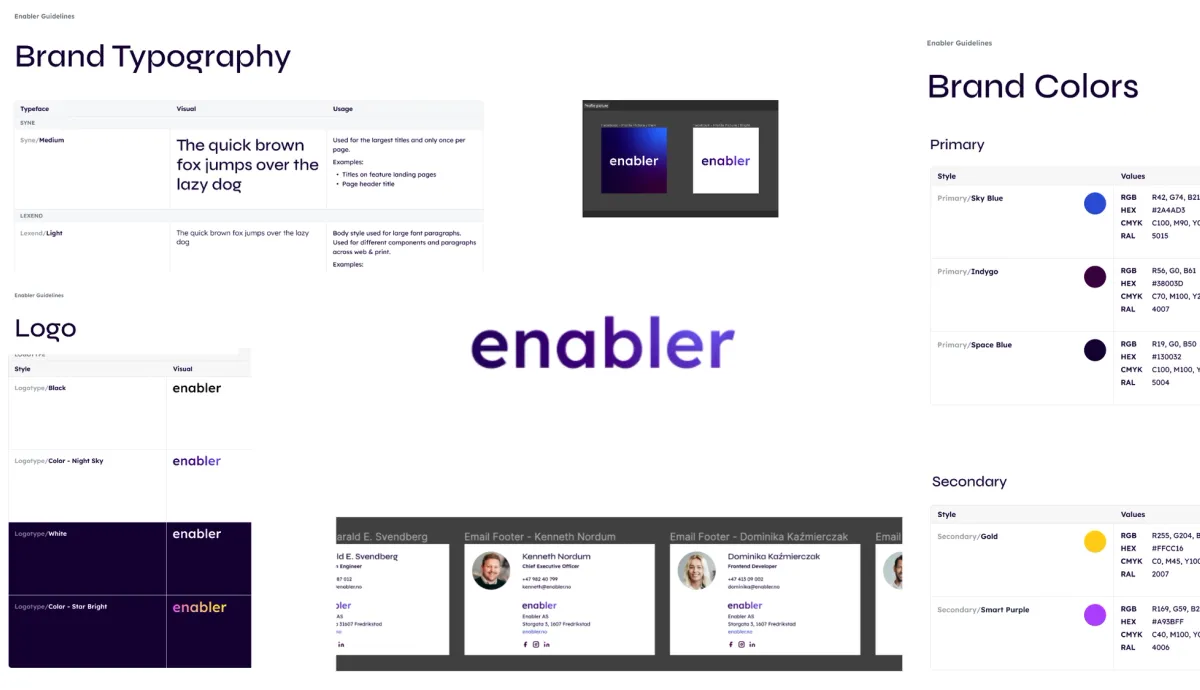 Enabler Brand Guidelines and Elements in Figma