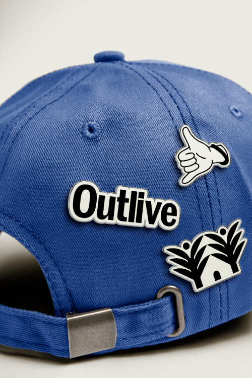 outlive pins hat merchandise