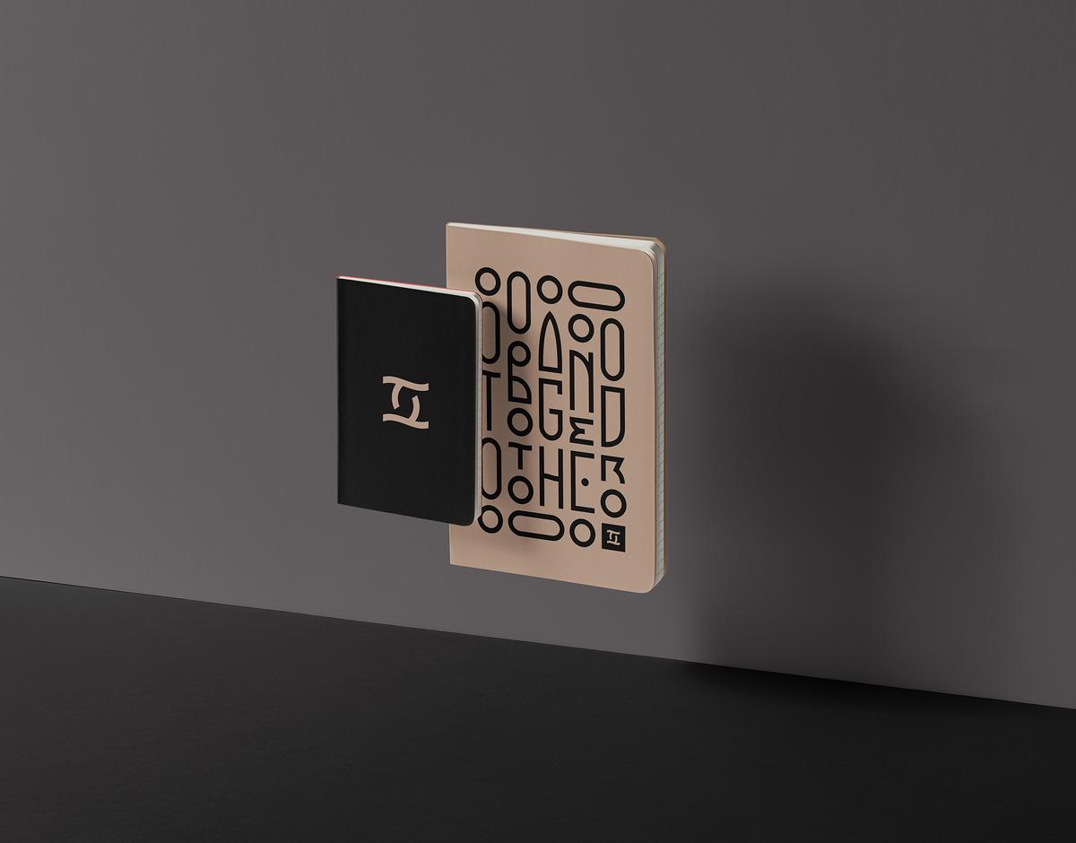 together agency brand logo notebook design
