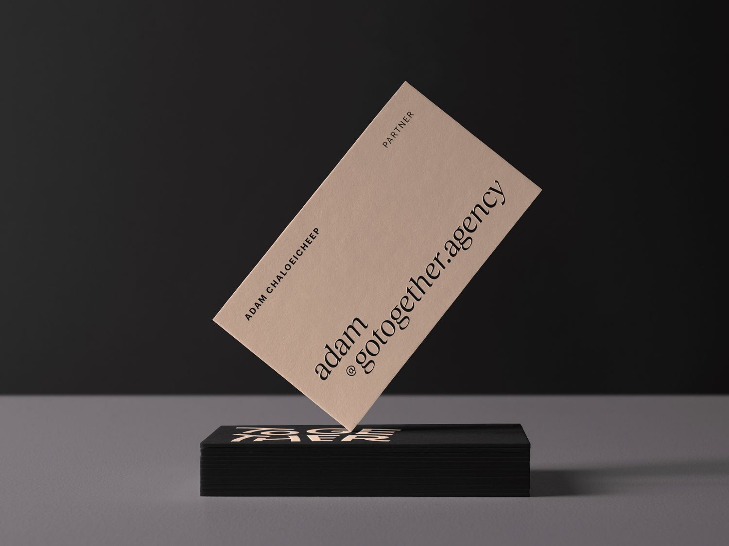 together agency brand business card graphic design