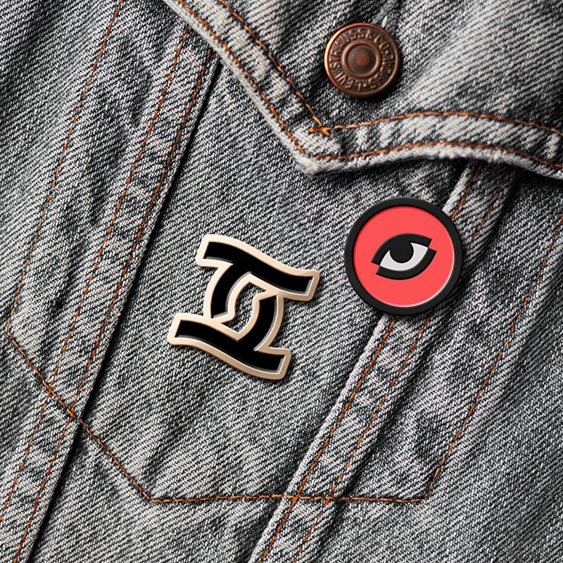 together agency brand logo pin design